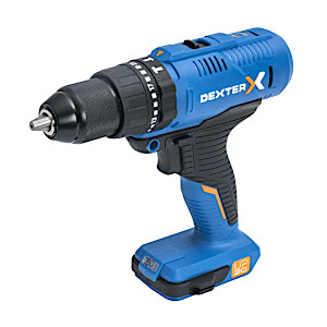 Taladro de batería con percutor Dexter de 18 V (20 V Max)